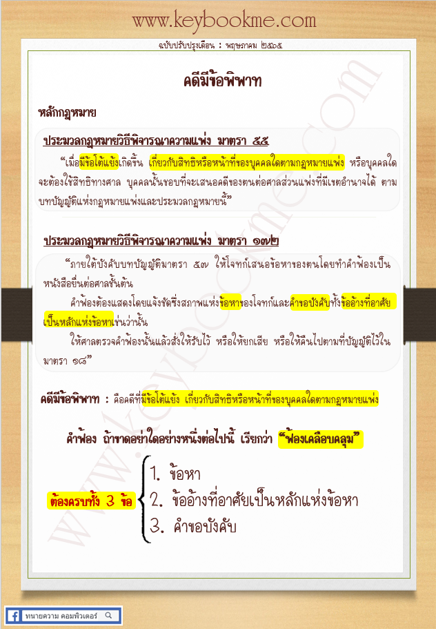 หลักกฎหมาย-ฟ้องแพ่ง