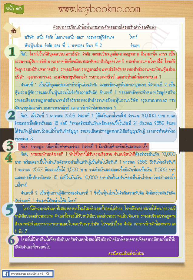 โครงสร้าง-ฟ้องแพ่ง