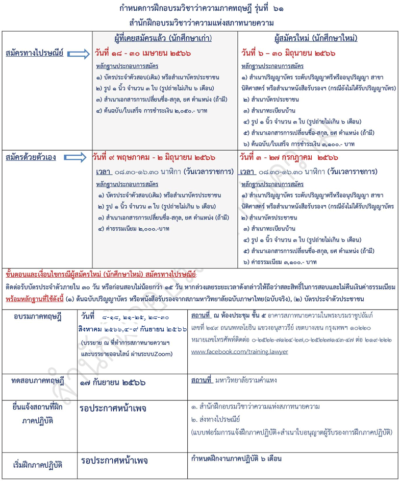 กำหนดการ-สอบ-อบรม-ทนายความ-ภาคทฤษฎี-รุ่นที่-61