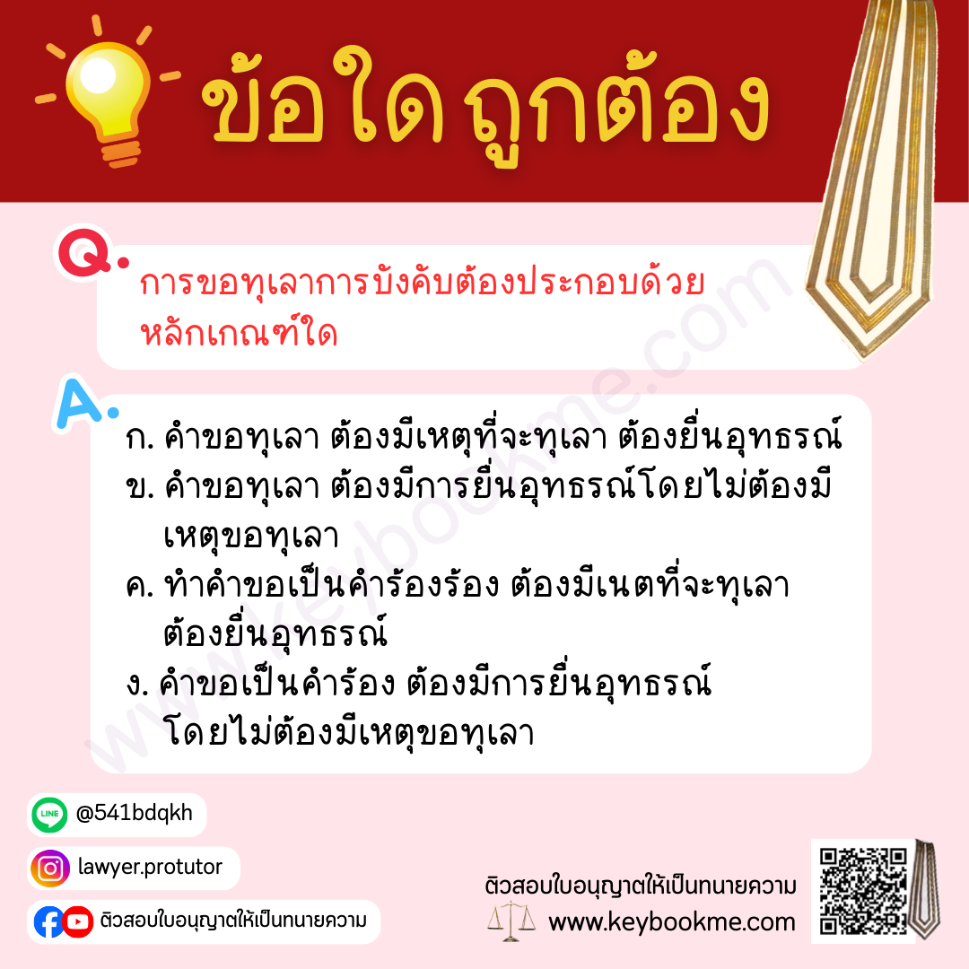 การขอทุเลาการบังคับต้องประกอบด้วยหลักเกณฑ์ใด