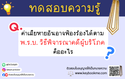 ค่าเสียหายอันอาจฟ้องร้องได้ ตาม พ.ร.บ.วิธีพิจารณาคดีผู้บริโภค คืออะไร